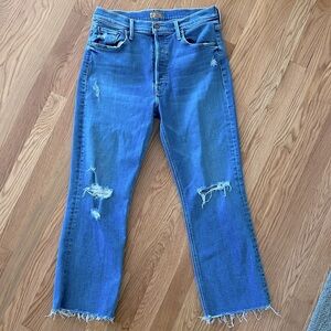 EUC Mother frayed crop Jean, sz 30